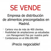 Se vende empresa distribuidora de alimentos congelados en Madrid