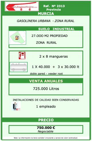 Gasolinera Zona Rural - Costera MURCIA 2313