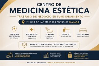Centro de medicina estética en funcionamiento – excelente oportunidad de inversión en una de las mejores zonas de málaga